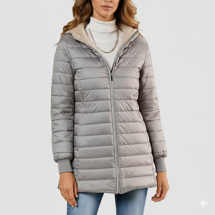 Adelise | Women's Long Quilted Puffer Coat with Waterproof Winter Warmth