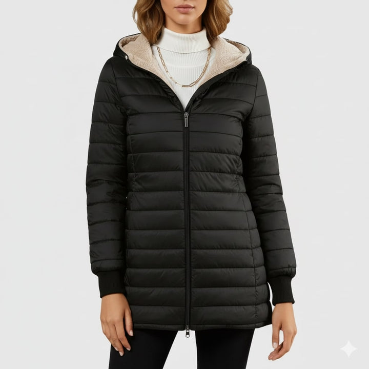 Adelise | Women's Long Quilted Puffer Coat with Waterproof Winter Warmth