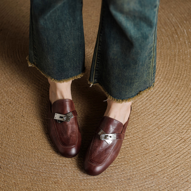 Mariagrazia | Mule Loafers with Buckle