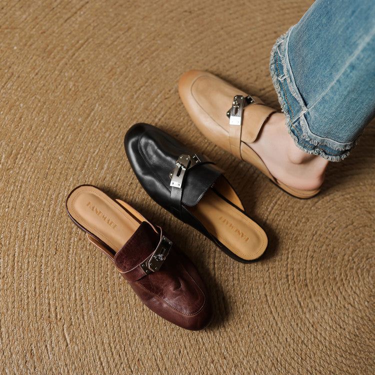 Mariagrazia | Mule Loafers with Buckle