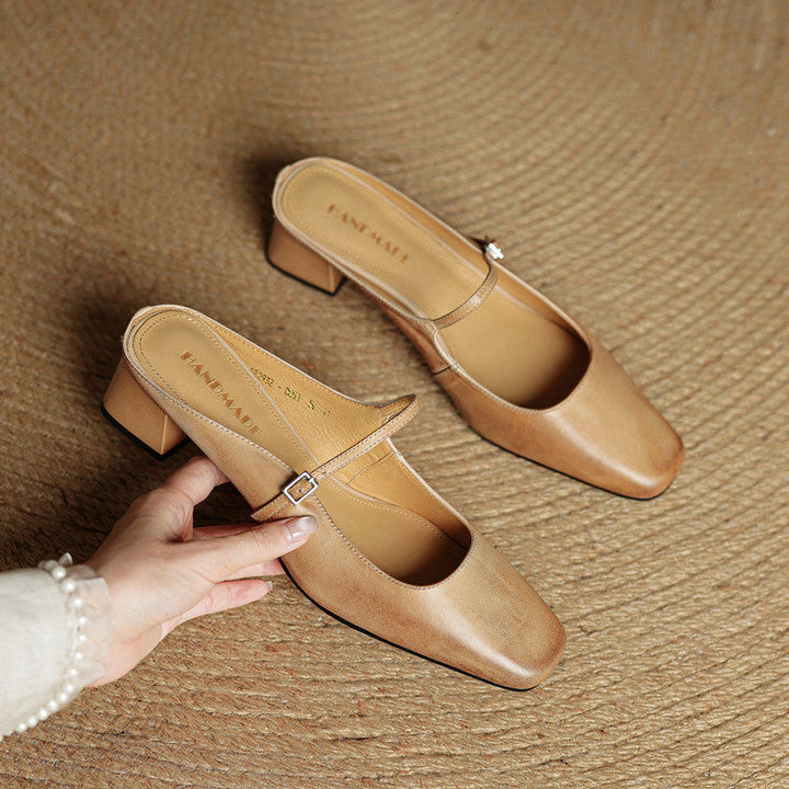 Italy | Square Toe Mary Jane Mules