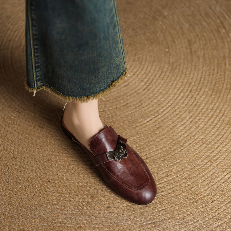 Mariagrazia | Mule Loafers with Buckle