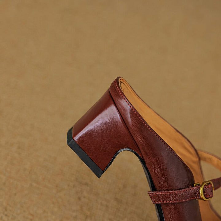 Manuela | Mary Jane Mules with Heel