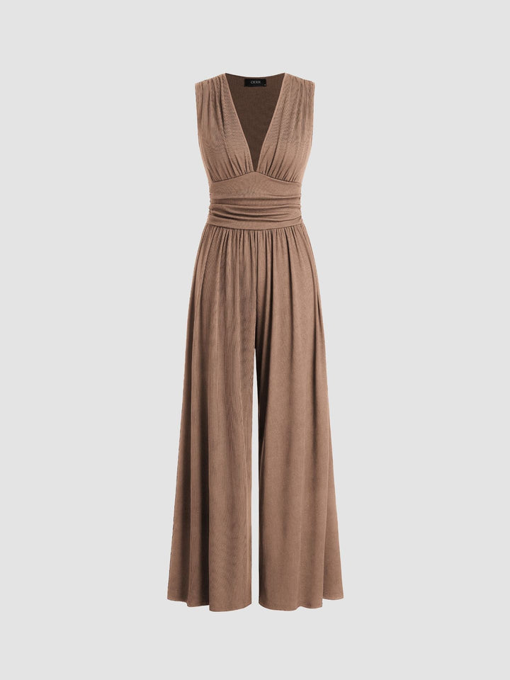 Halley | Chic Sleeveless Wide-Leg Jumpsuit