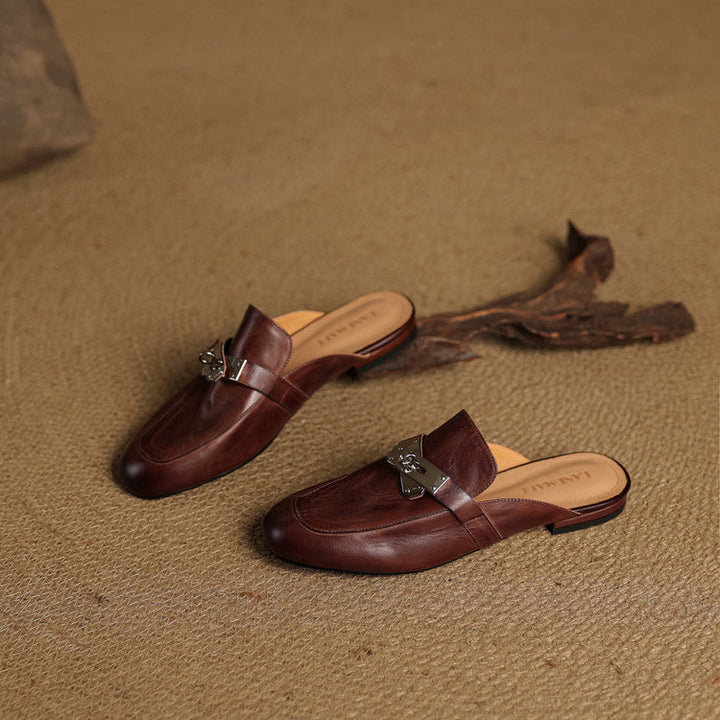 Mariagrazia | Mule Loafers with Buckle