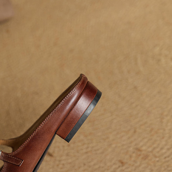 Luciana | Almond Toe Mary Jane Mules