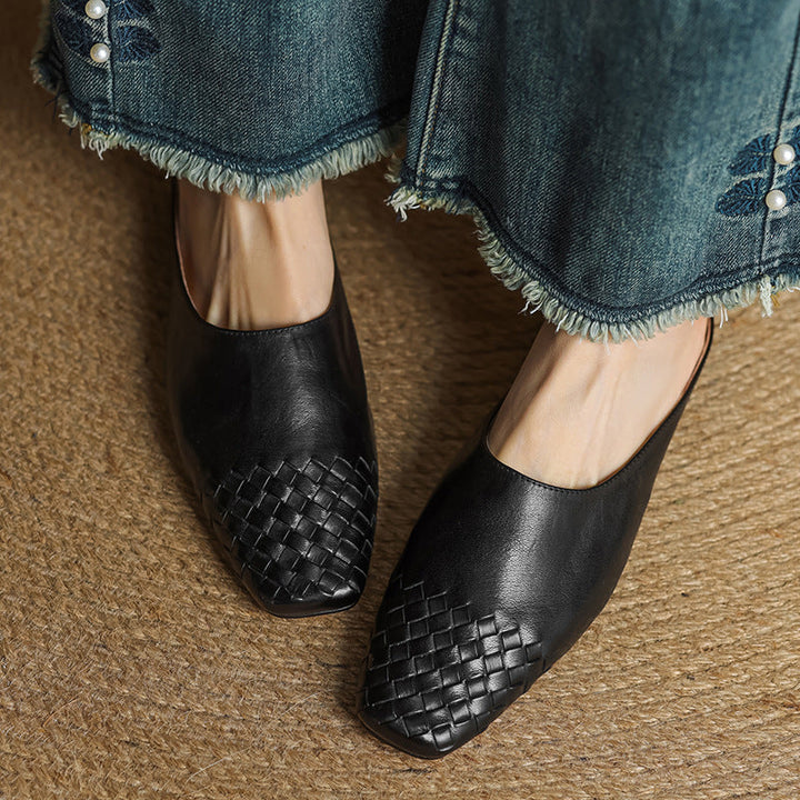 Richie | Woven Pointed Mules