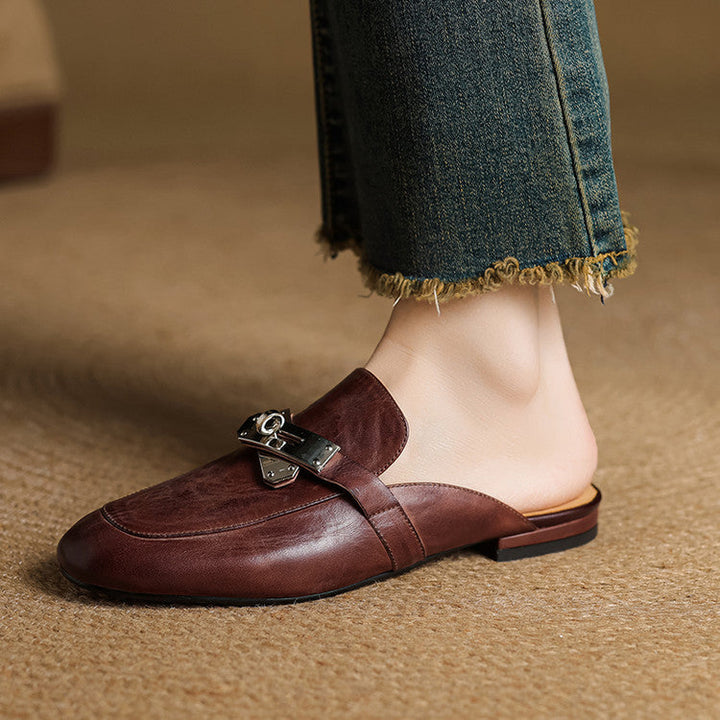 Mariagrazia | Mule Loafers with Buckle