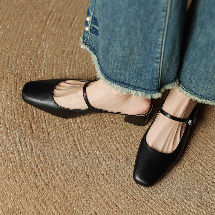 Italy | Square Toe Mary Jane Mules
