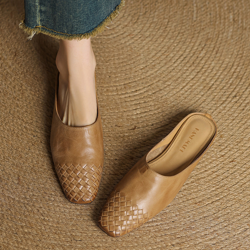 Richie | Woven Pointed Mules