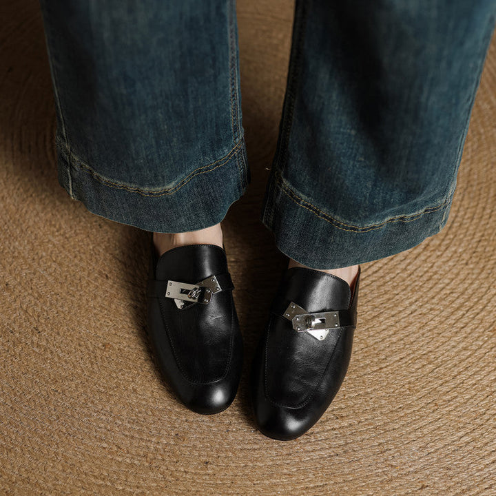Mariagrazia | Mule Loafers with Buckle