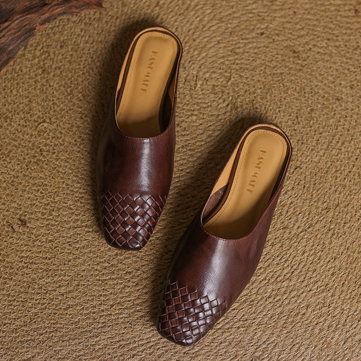 Richie | Woven Pointed Mules