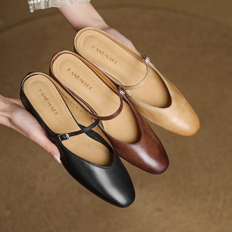 Luciana | Almond Toe Mary Jane Mules