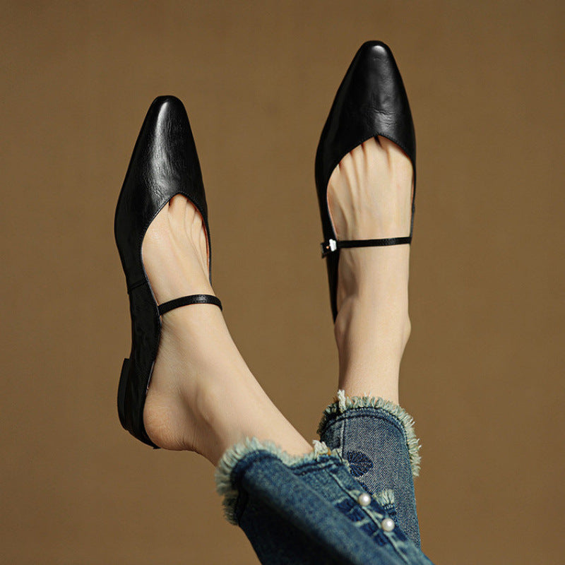 Nica | Mary Jane Pointed Mules