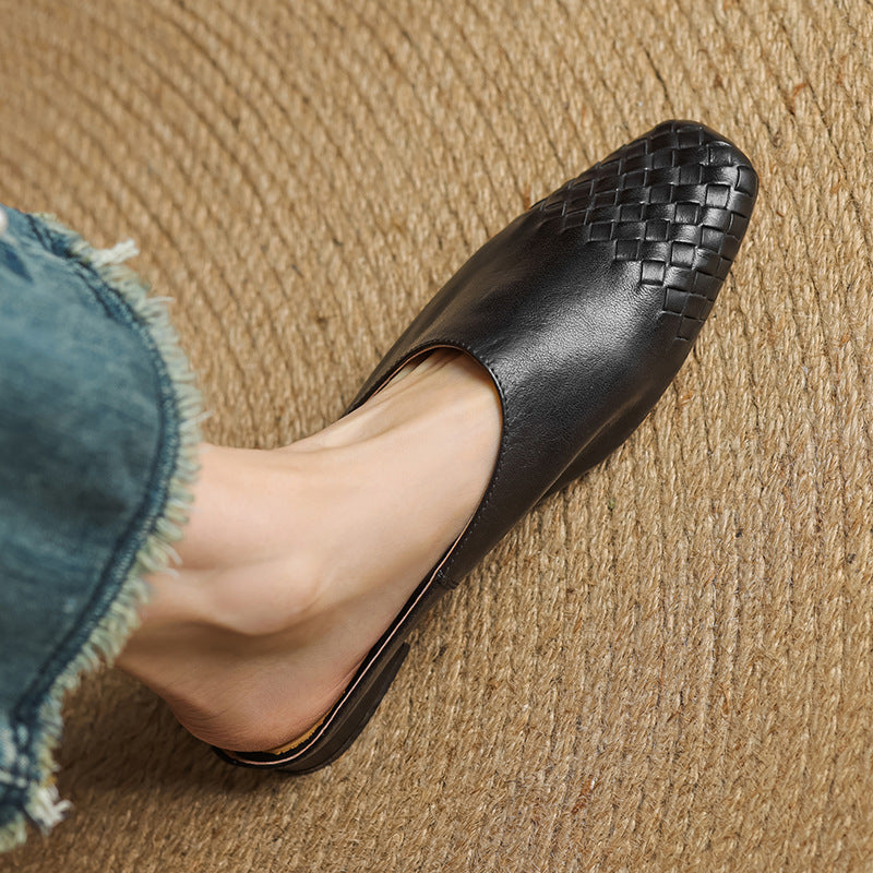 Richie | Woven Pointed Mules