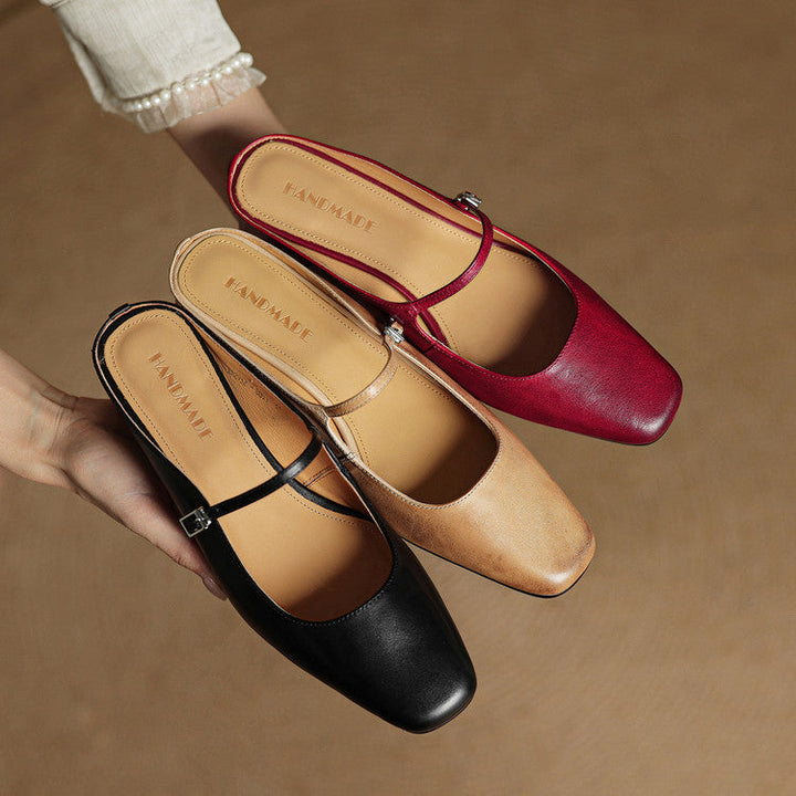 Italy | Square Toe Mary Jane Mules