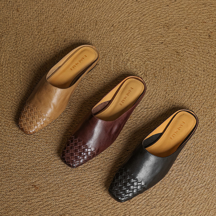 Richie | Woven Pointed Mules