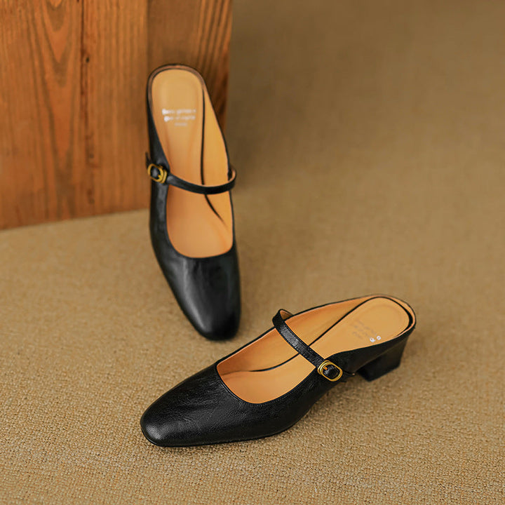 Manuela | Mary Jane Mules with Heel