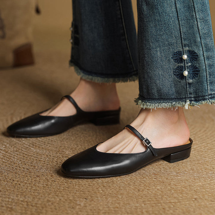 Luciana | Almond Toe Mary Jane Mules