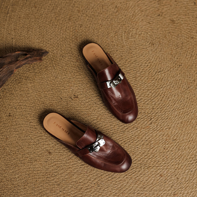 Mariagrazia | Mule Loafers with Buckle