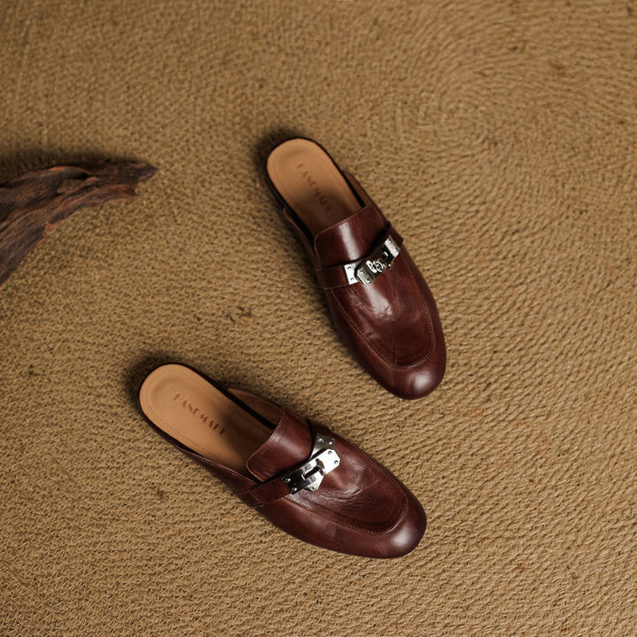 Mariagrazia | Mule Loafers with Buckle