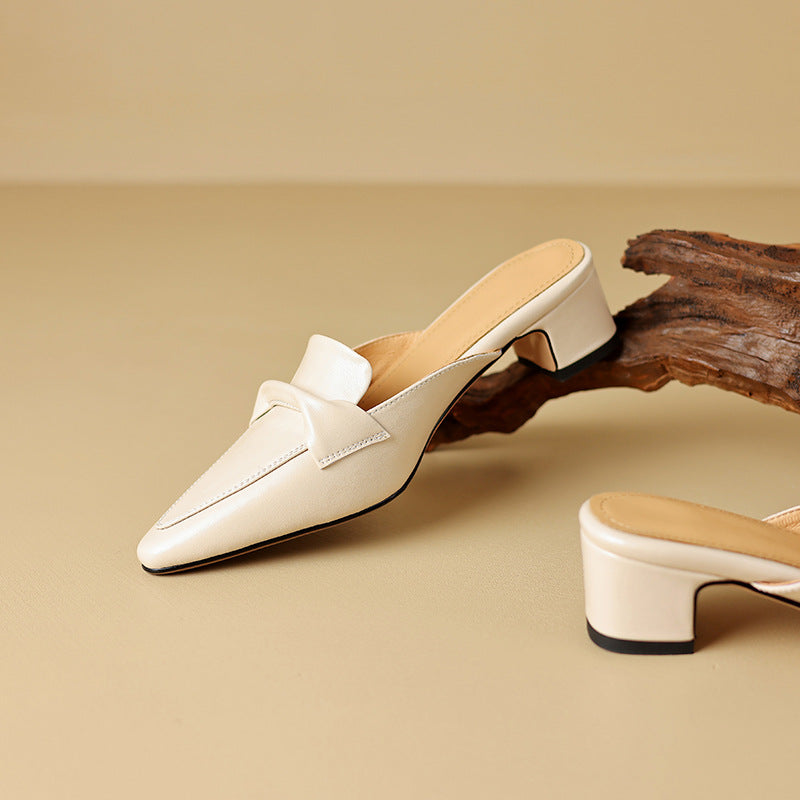 Letizia | Pointed Mules with Bow