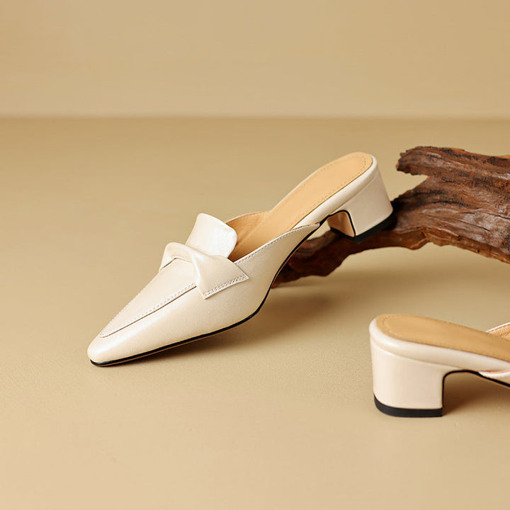 Letizia | Pointed Mules with Bow