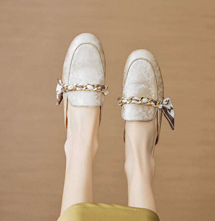 Marisa | Mule Loafers with Decorative Chain