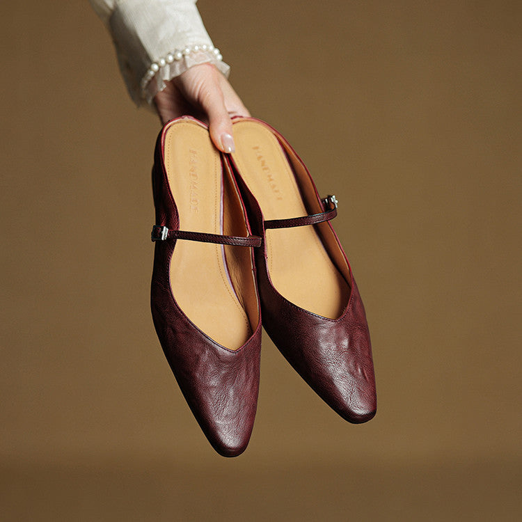 Nica | Mary Jane Pointed Mules