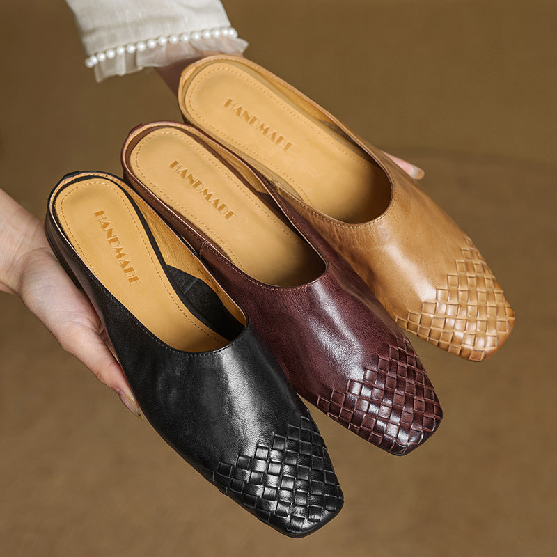 Richie | Woven Pointed Mules