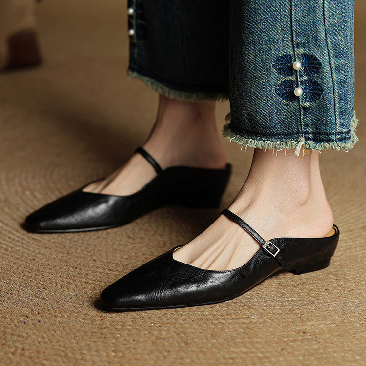 Nica | Mary Jane Pointed Mules