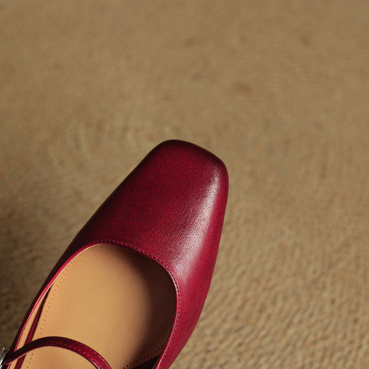 Italy | Square Toe Mary Jane Mules