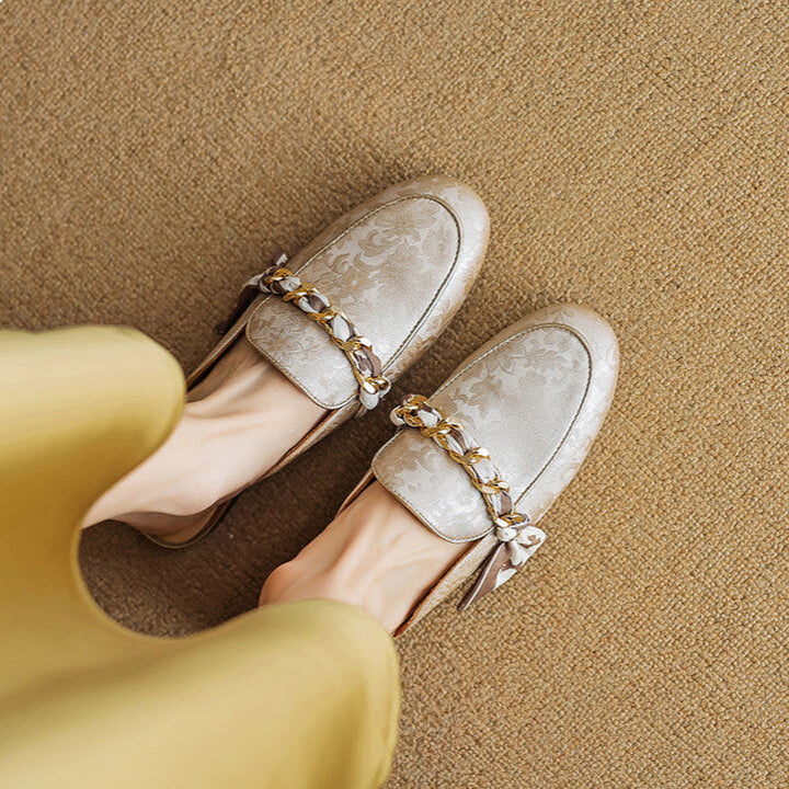 Marisa | Mule Loafers with Decorative Chain