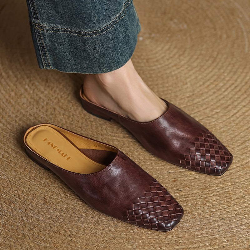Richie | Woven Pointed Mules