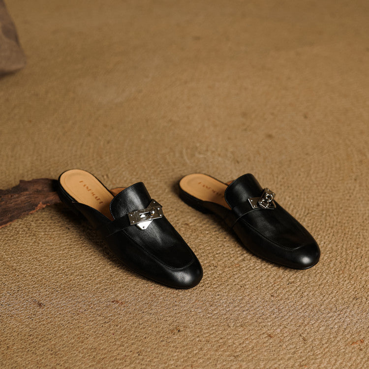 Mariagrazia | Mule Loafers with Buckle