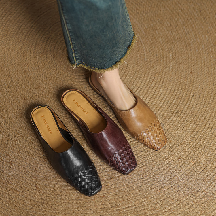 Richie | Woven Pointed Mules