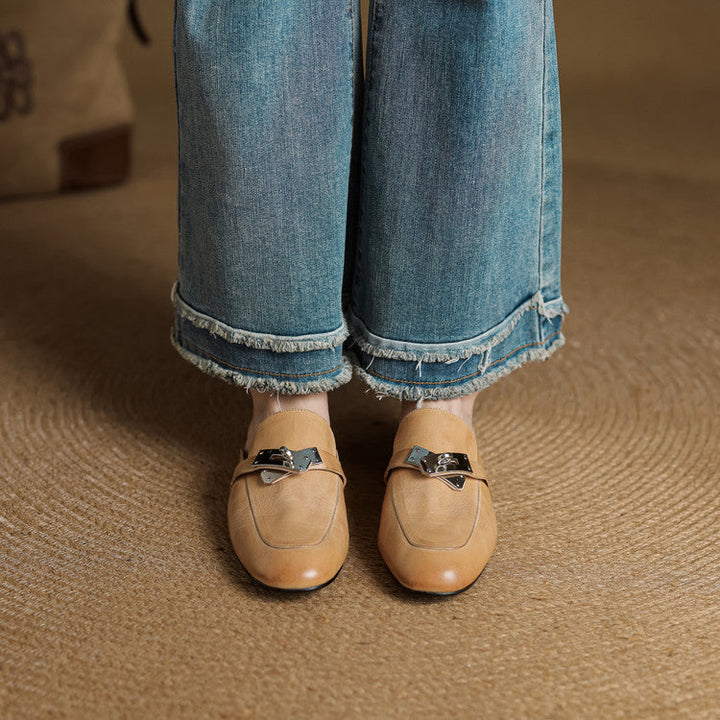 Mariagrazia | Mule Loafers with Buckle