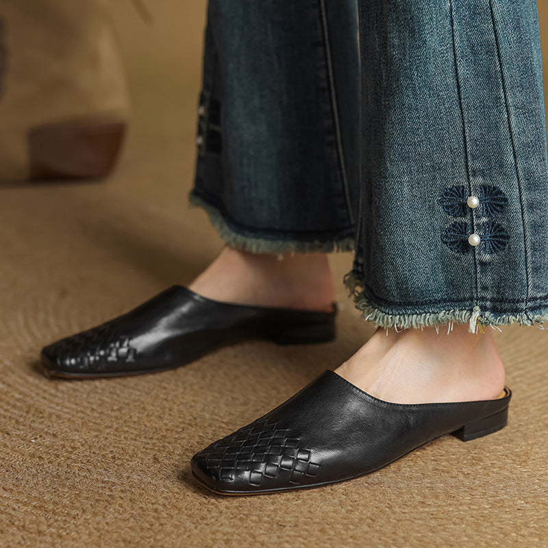 Richie | Woven Pointed Mules