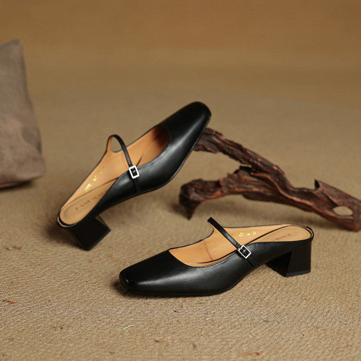 Italy | Square Toe Mary Jane Mules