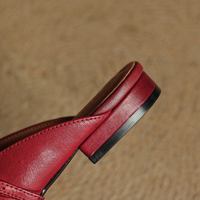 Carol | Mary Jane Mules with Square Toe