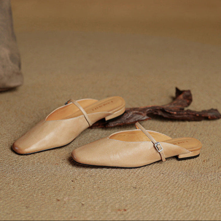 Carol | Mary Jane Mules with Square Toe