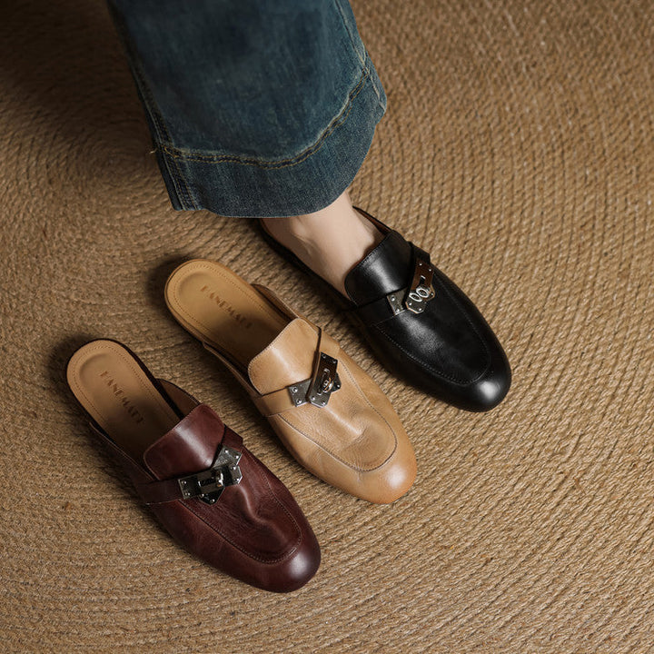 Mariagrazia | Mule Loafers with Buckle