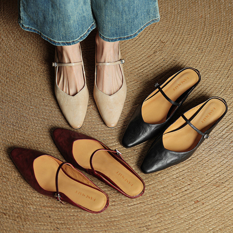 Nica | Mary Jane Pointed Mules