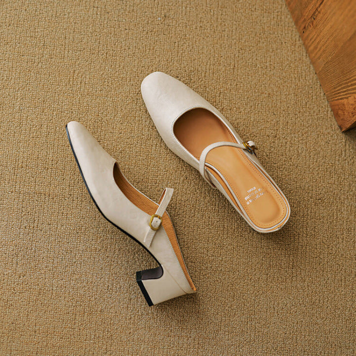 Manuela | Mary Jane Mules with Heel