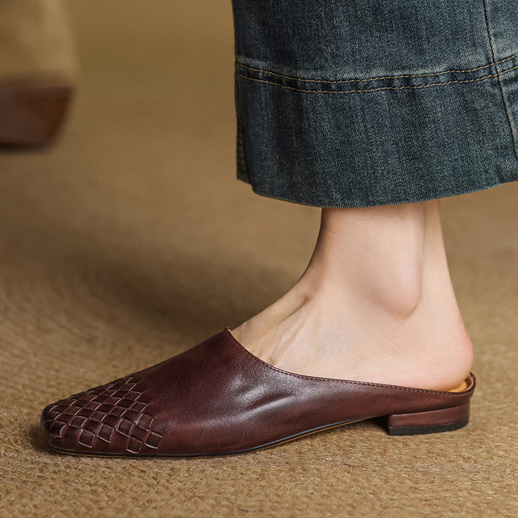 Richie | Woven Pointed Mules