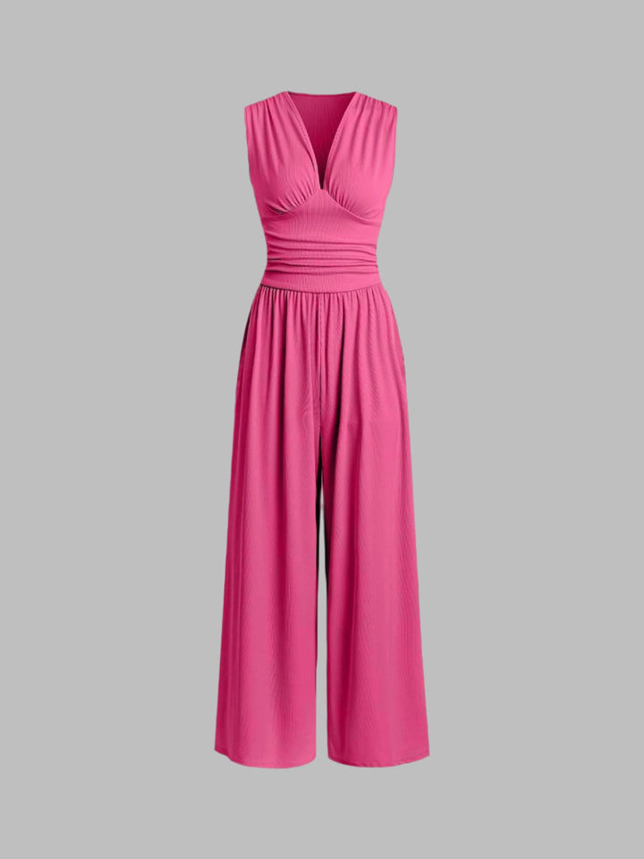 Halley | Chic Sleeveless Wide-Leg Jumpsuit