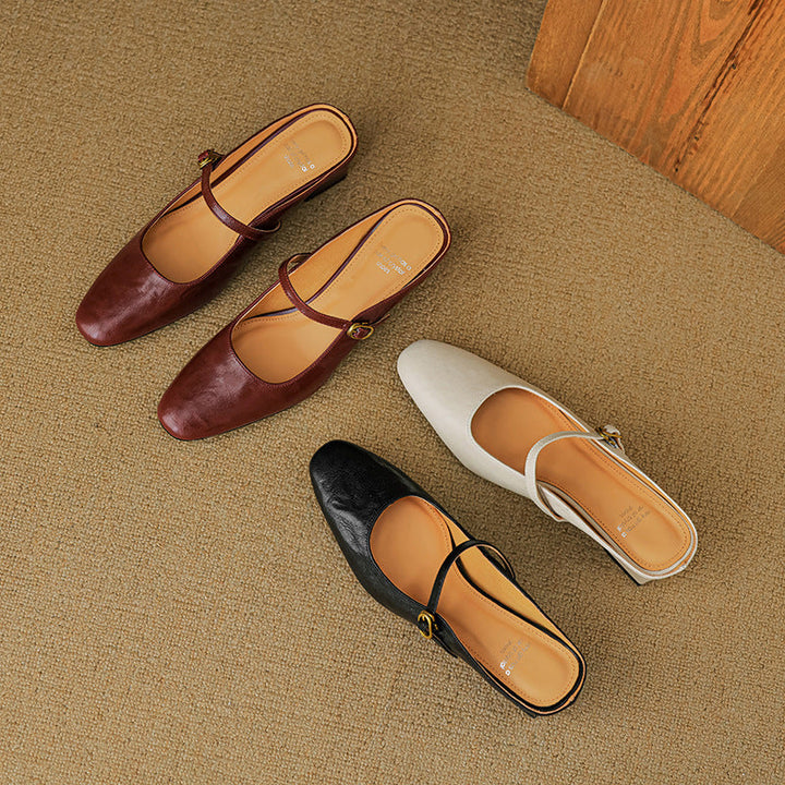 Manuela | Mary Jane Mules with Heel