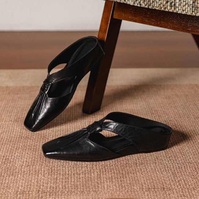 Anja | Mules with Bow and Closed Toe