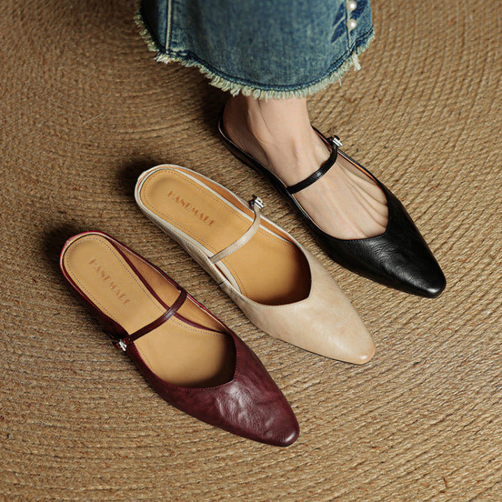 Nica | Mary Jane Pointed Mules