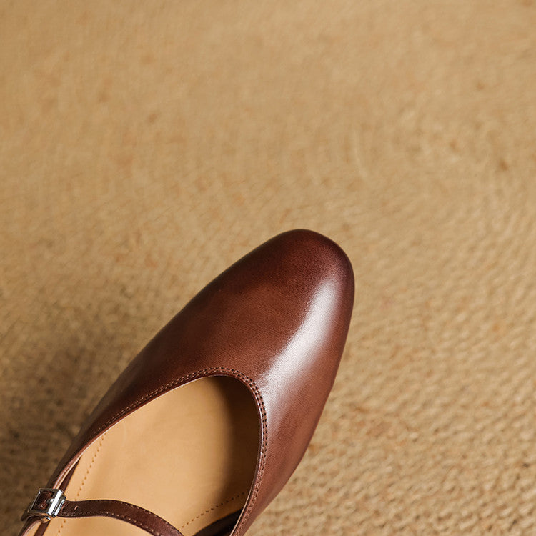 Luciana | Almond Toe Mary Jane Mules